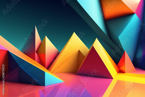 geometric low poly triangle background