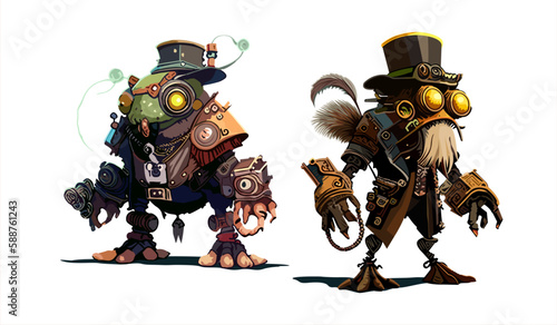 Vector illustration fantastic game character wall art