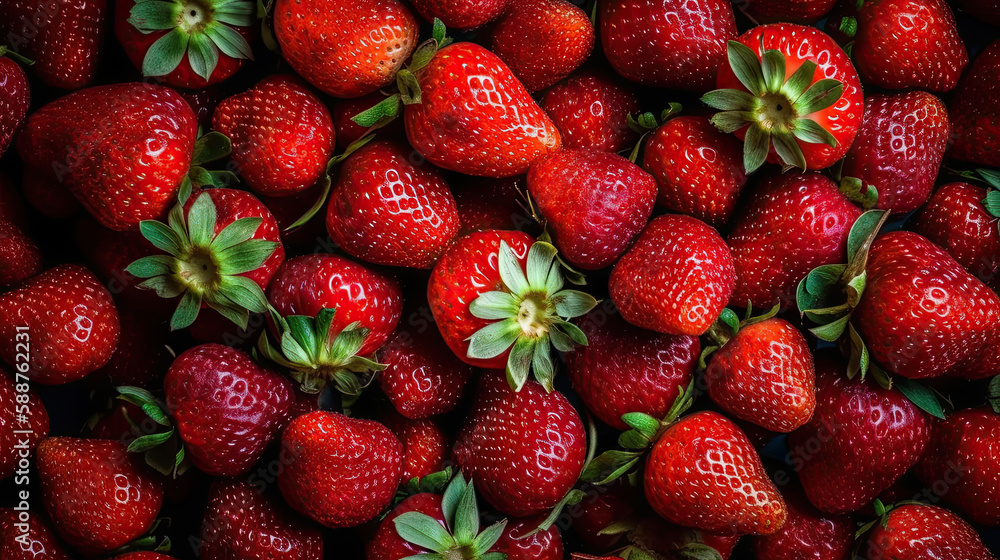 strawberries in a market created with Generative AI technology strawberries in a market created with Generative AI technology