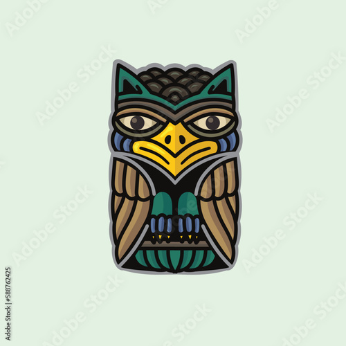 illustration of an owl Wooden object symbol animal