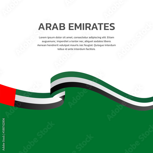 Illustration of arab emirates flag Template