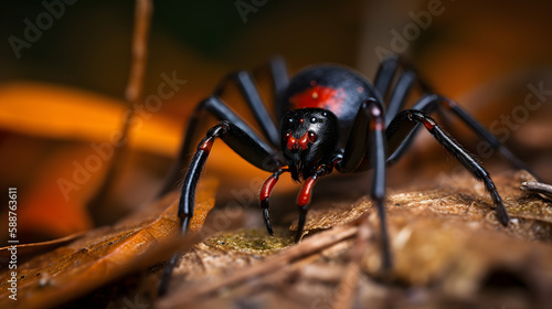 The Danger Redback spider. Generative AI © PIRMYN