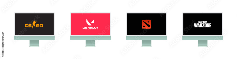 CSGO, Valorant, Dota 2, Call of Duty Warzone game start screen on New ...