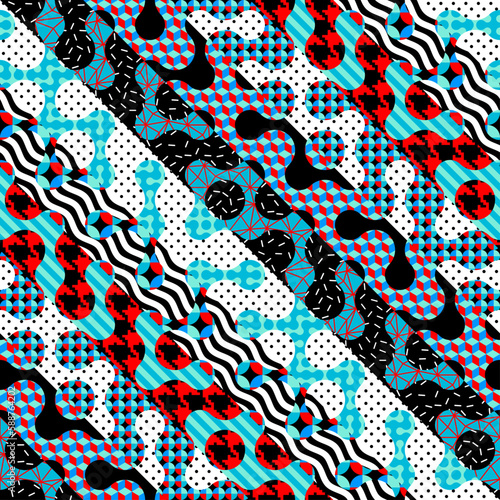 Abstract geometric Pop srt style pattern. Vector image