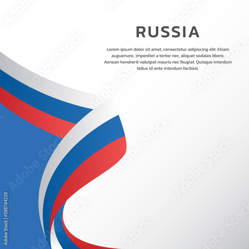 Illustration of russia flag Template