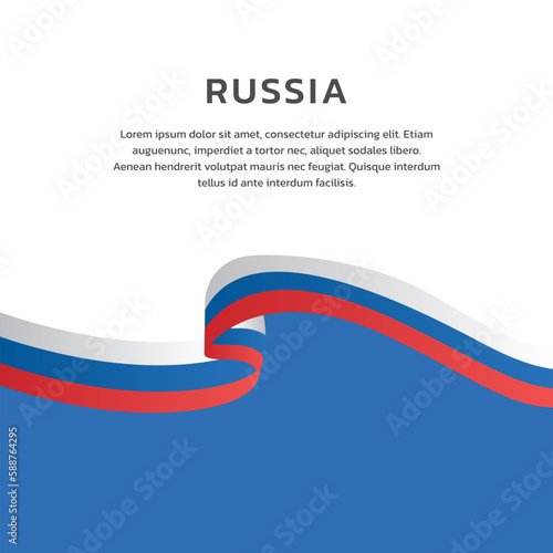 Illustration of russia flag Template