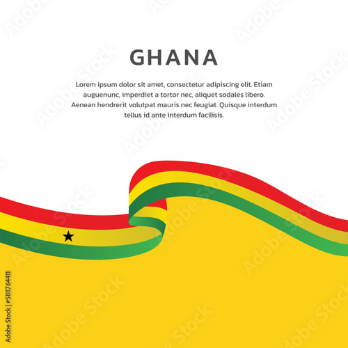 Illustration of ghana flag Template