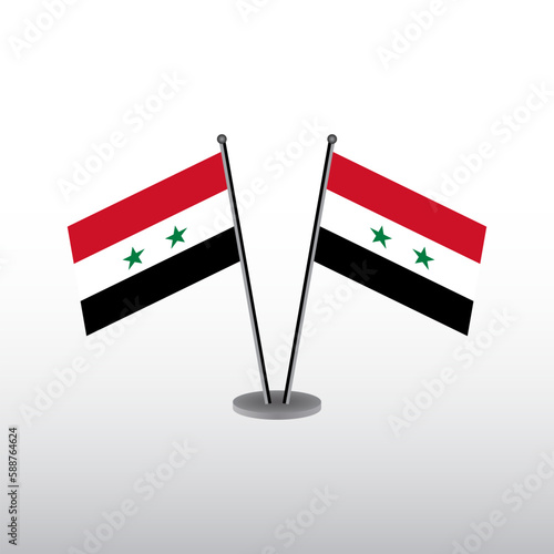 Illustration of syria flag Template