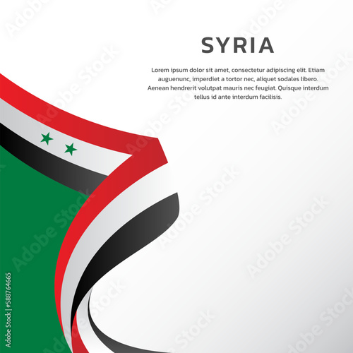 Illustration of syria flag Template