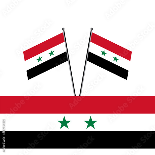 Illustration of syria flag Template