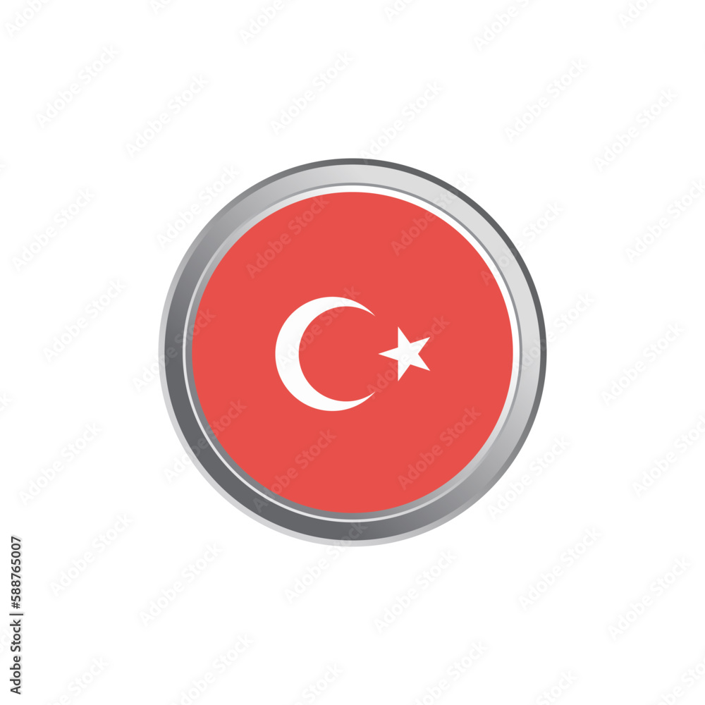 Illustration of turkey flag Template