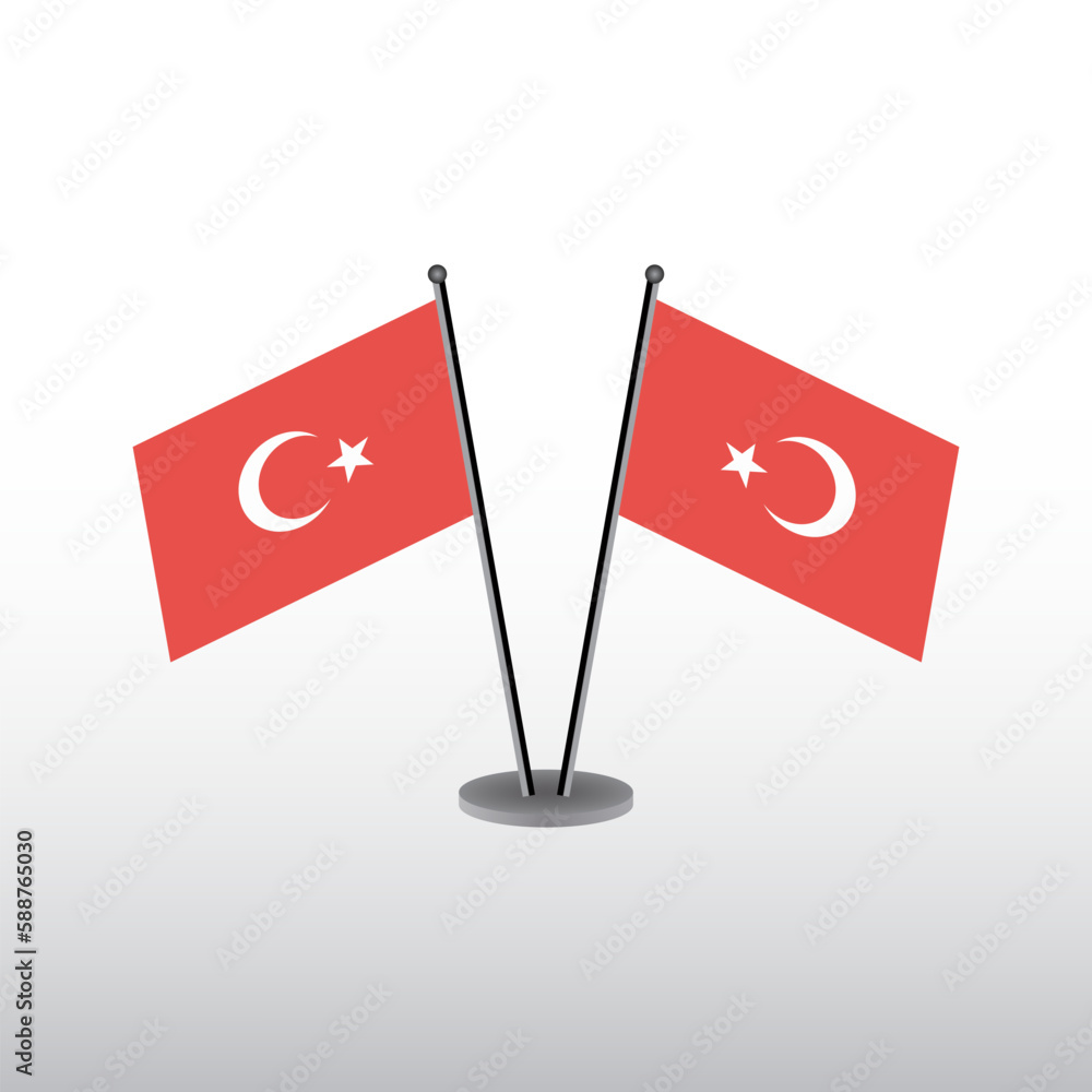 Illustration of turkey flag Template Illustration of turkey flag Template