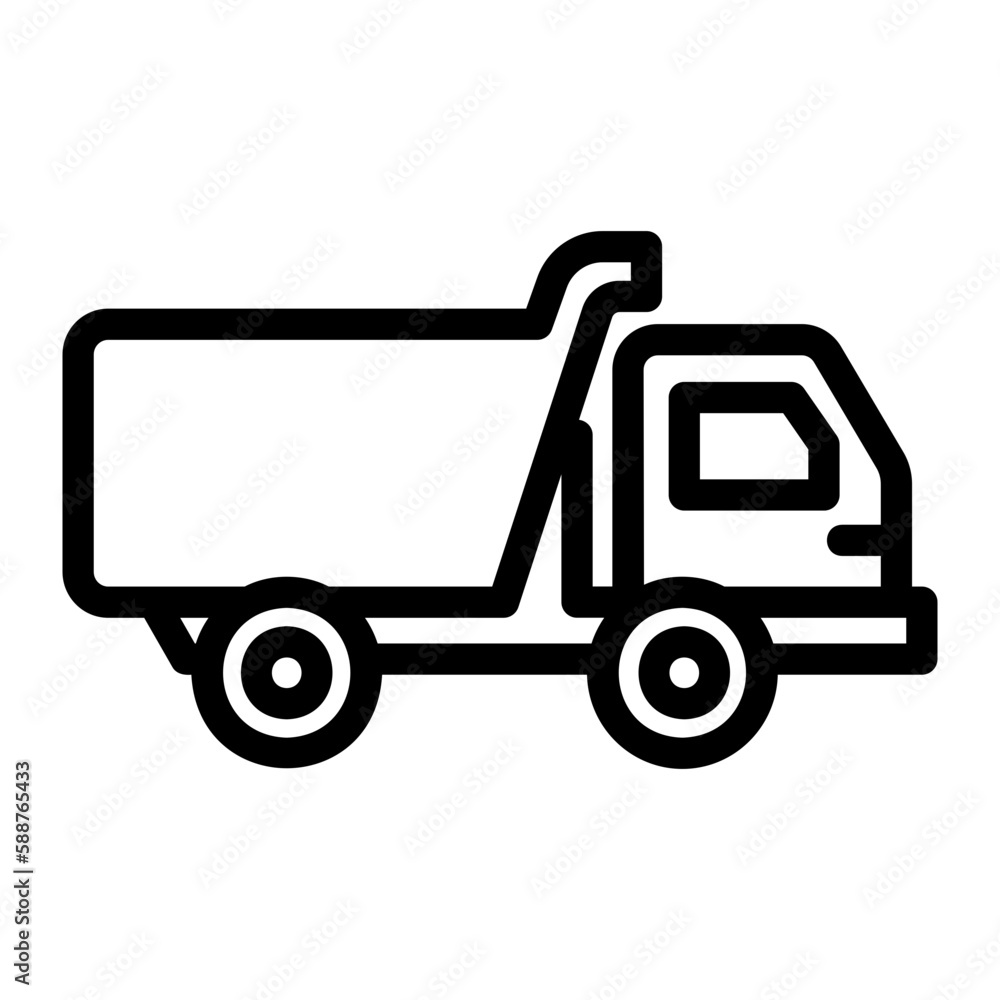 toy truck line icon