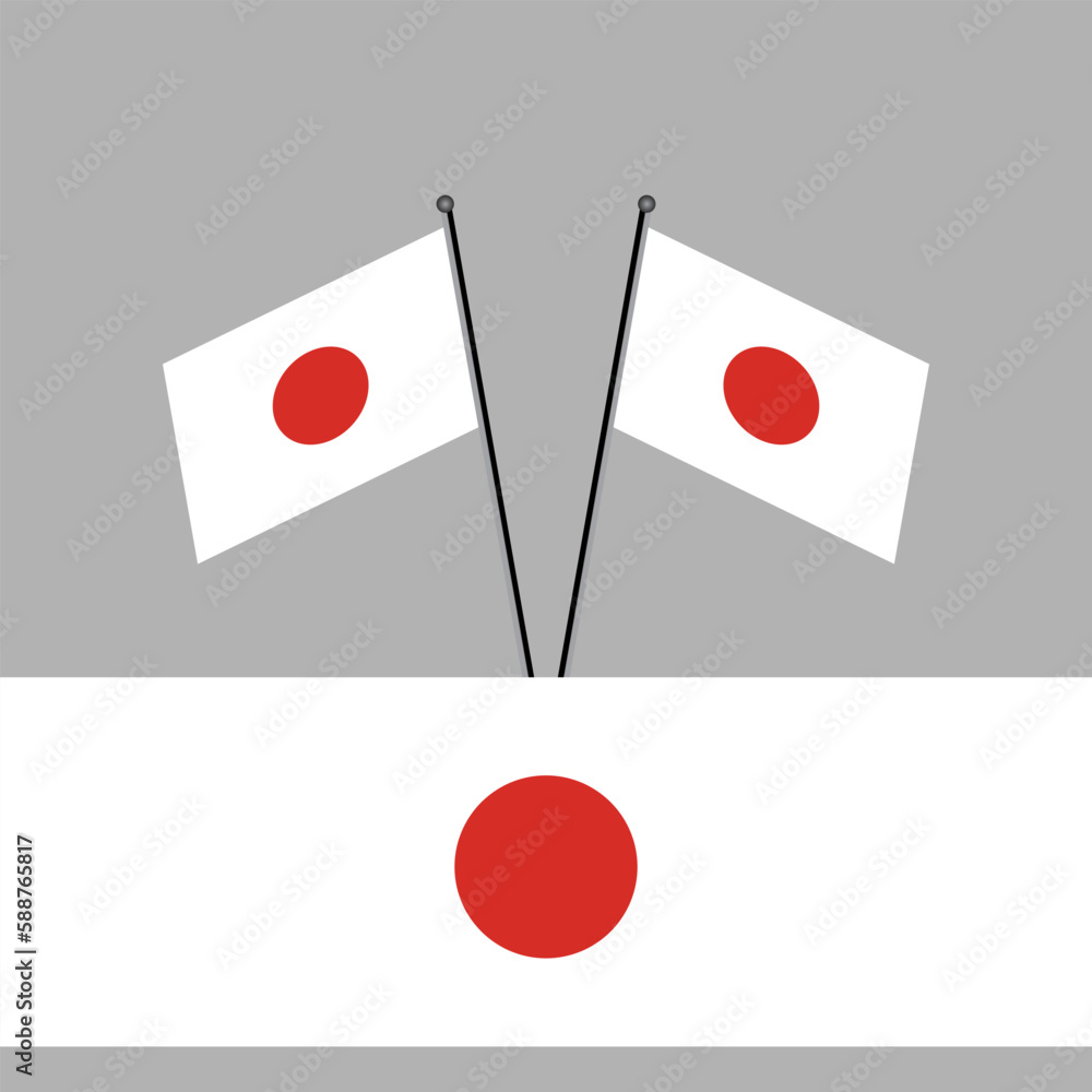 Illustration of japan flag Template Illustration of japan flag Template