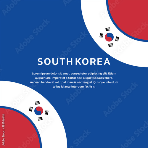 Illustration of south korea flag Template