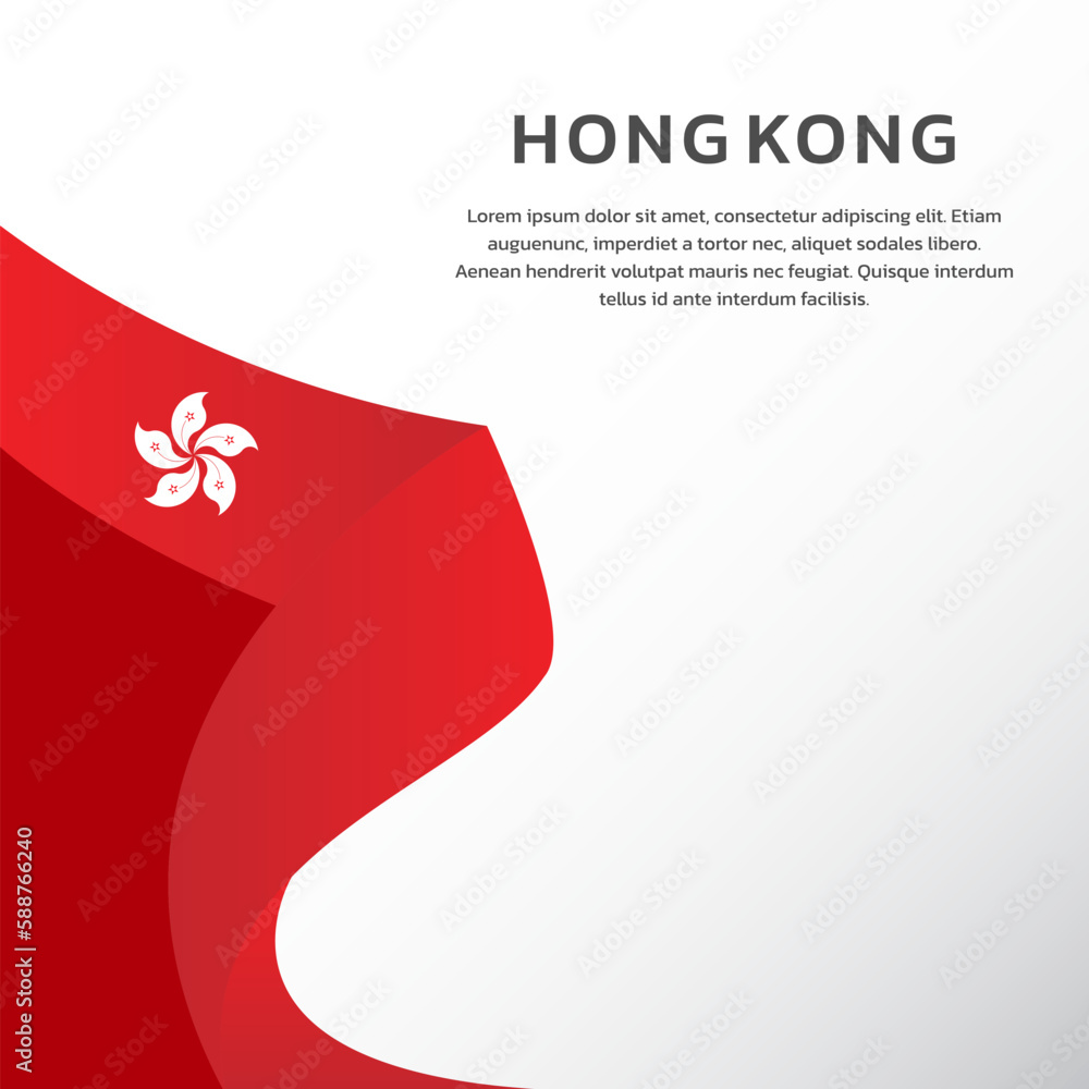 Illustration of hong kong flag Template