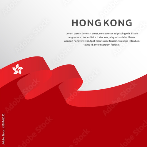 Illustration of hong kong flag Template