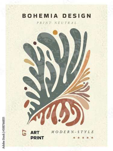 Large grid of Modern A4 posters in a modern boho style, hand-drawn. Suitable for poster, banner, print, branding