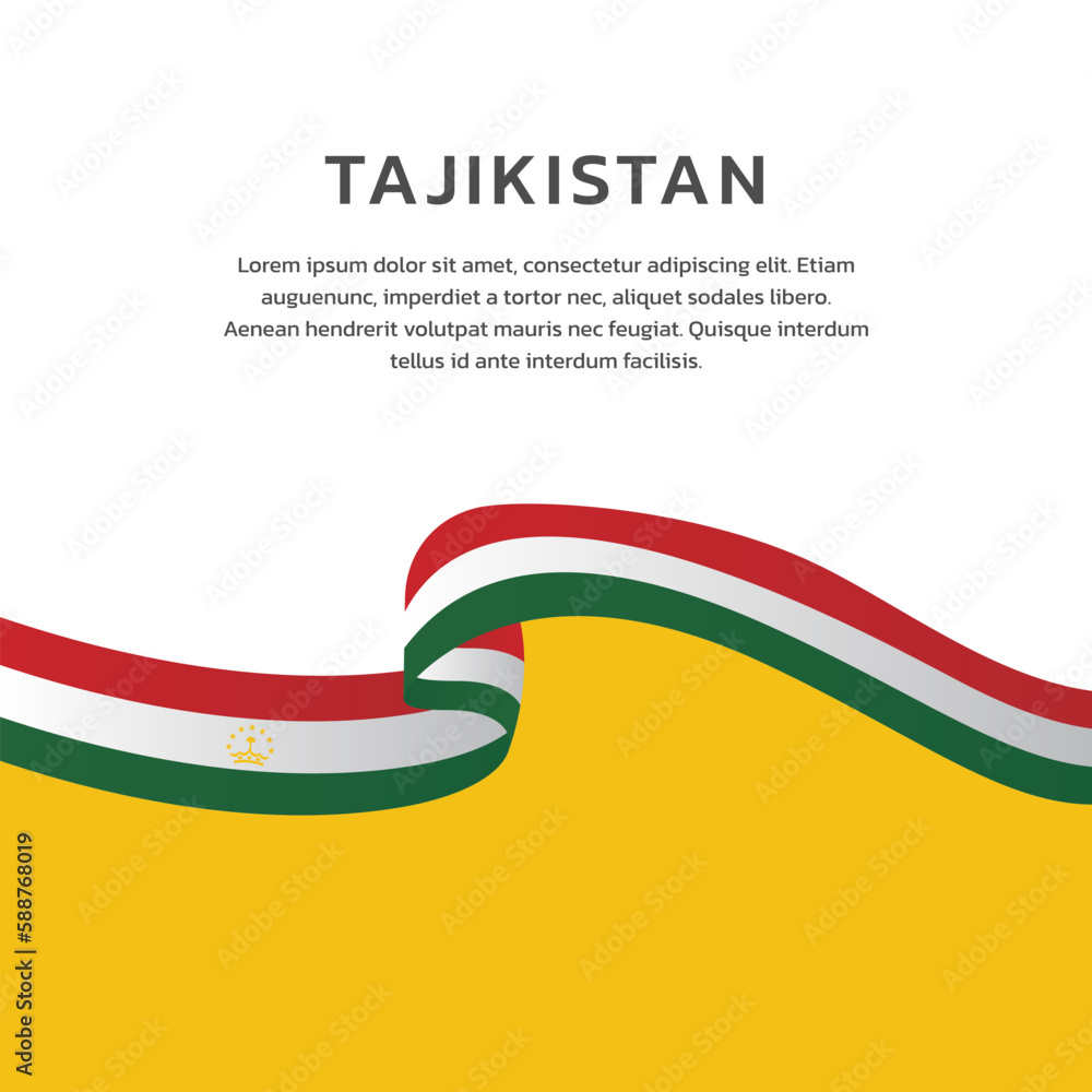 Illustration of tajikistan flag Template