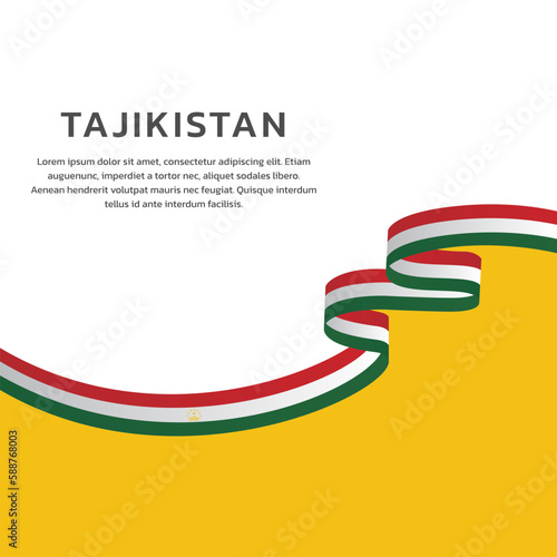 Illustration of tajikistan flag Template