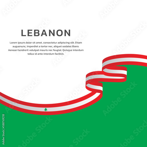 Illustration of lebanon flag Template