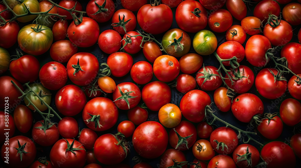 red cherry tomatoes created with Generative AI technology red cherry tomatoes created with Generative AI technology