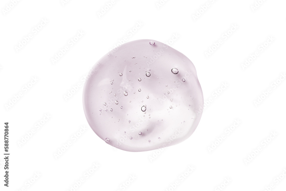 Serum gel swatch isolated on transparent background. Pink cosmetic transparent gel serum texture. Serum gel swatch isolated on transparent background. Pink cosmetic transparent gel serum texture.