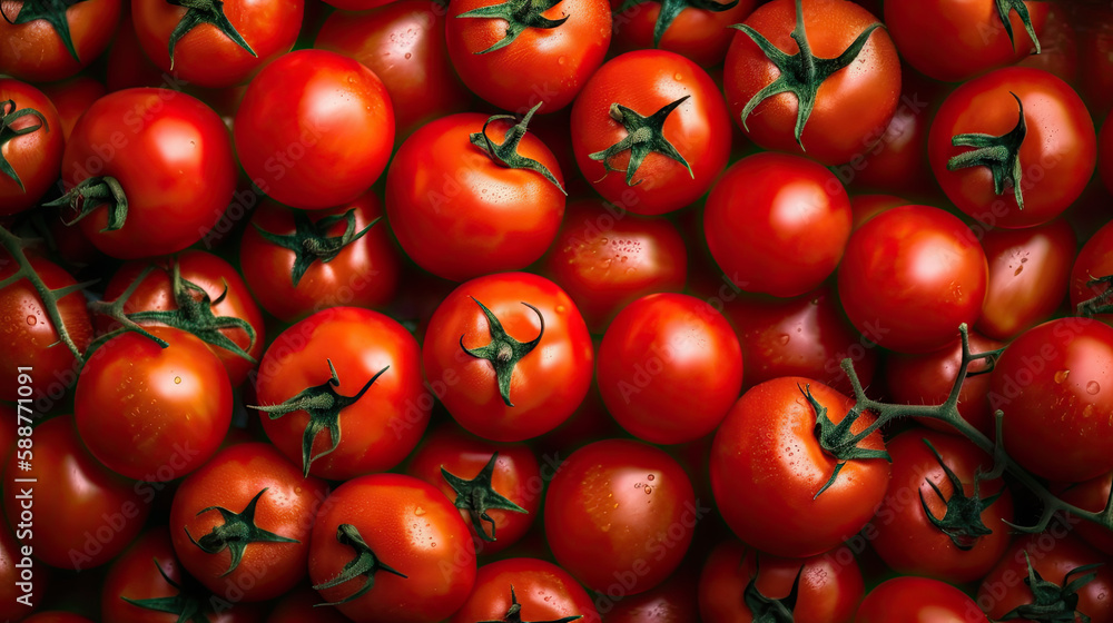 red cherry tomatoes created with Generative AI technology red cherry tomatoes created with Generative AI technology