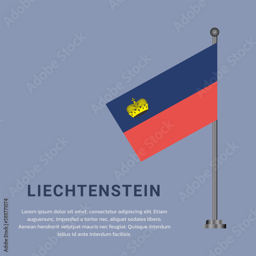 Illustration of liechtenstein flag Template