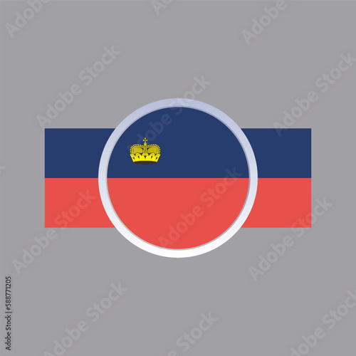 Illustration of liechtenstein flag Template