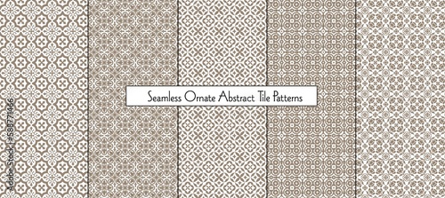 Seamless Ornate Abstract Tile Patterns
