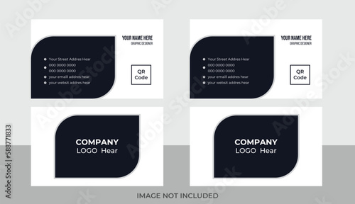 Modern and simple business card design template, flat gradation business card inspiration.