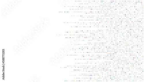 Digital technology background. Digital data dots gray pattern pixel background