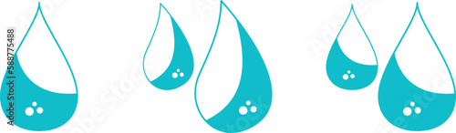 water drops, water drops and splashes, liquid spills, clear blue water, raindrops, precipitation, new vectors	
