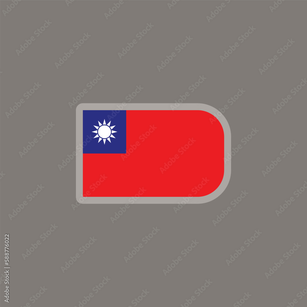 Illustration of taiwan flag Template Illustration of taiwan flag Template
