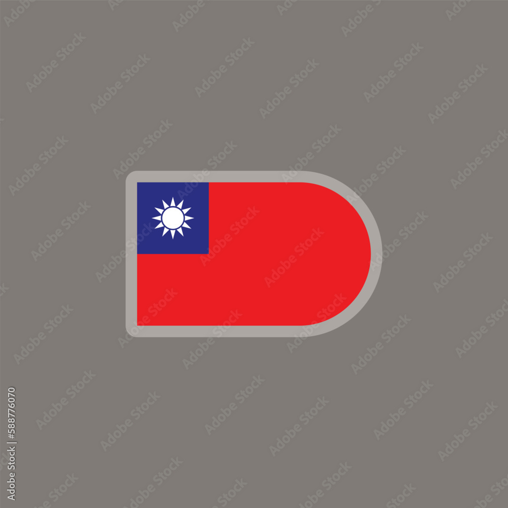 Illustration of taiwan flag Template Illustration of taiwan flag Template