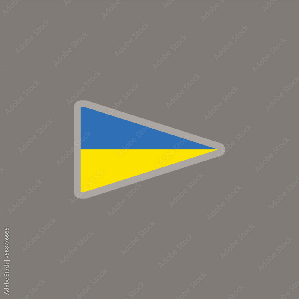 Fototapeta premium Illustration of ukraine flag Template