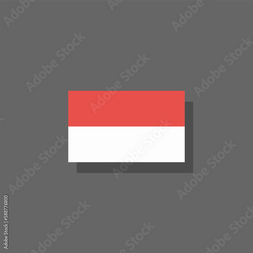 Free Download Illustration of Monaco flag Template - GFXLoad