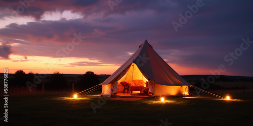 glamping. luxury glamorous camping. glamping in the beautiful countryside