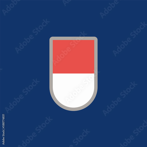 Free Download Illustration of Monaco flag Template - GFXLoad