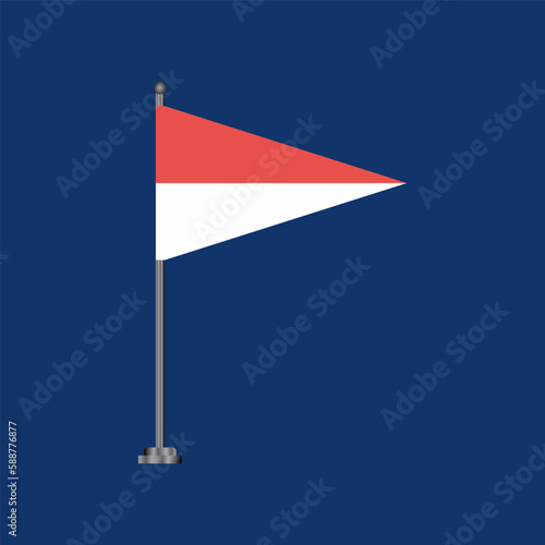 Illustration of Monaco flag Template