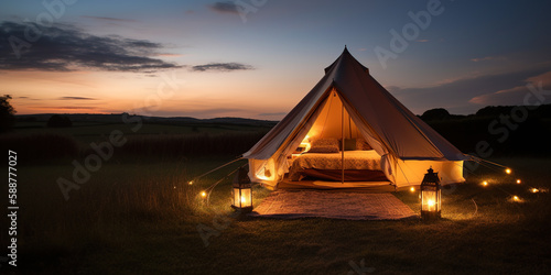 glamping. luxury glamorous camping. glamping in the beautiful countryside