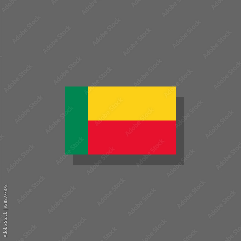 Fototapeta premium Illustration of benin flag Template