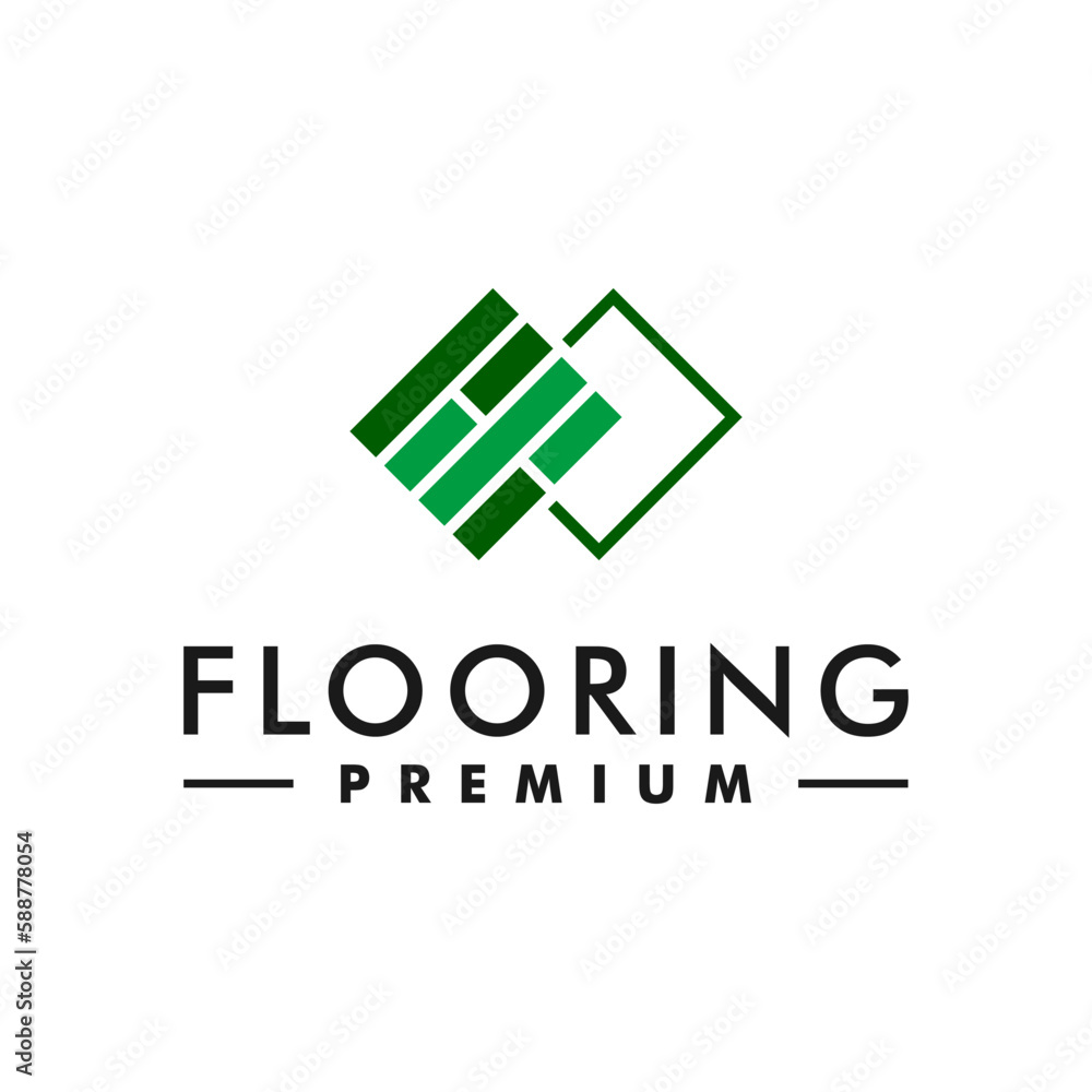 Obraz premium Flooring logo icon parquet vector illustration design vector