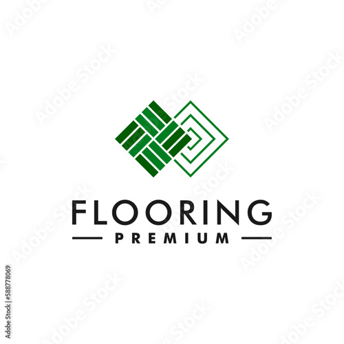 Flooring logo icon parquet vector illustration design vector