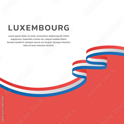 Illustration of luxembourg flag Template