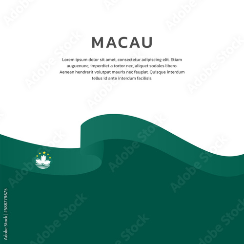 Illustration of Macau flag Template