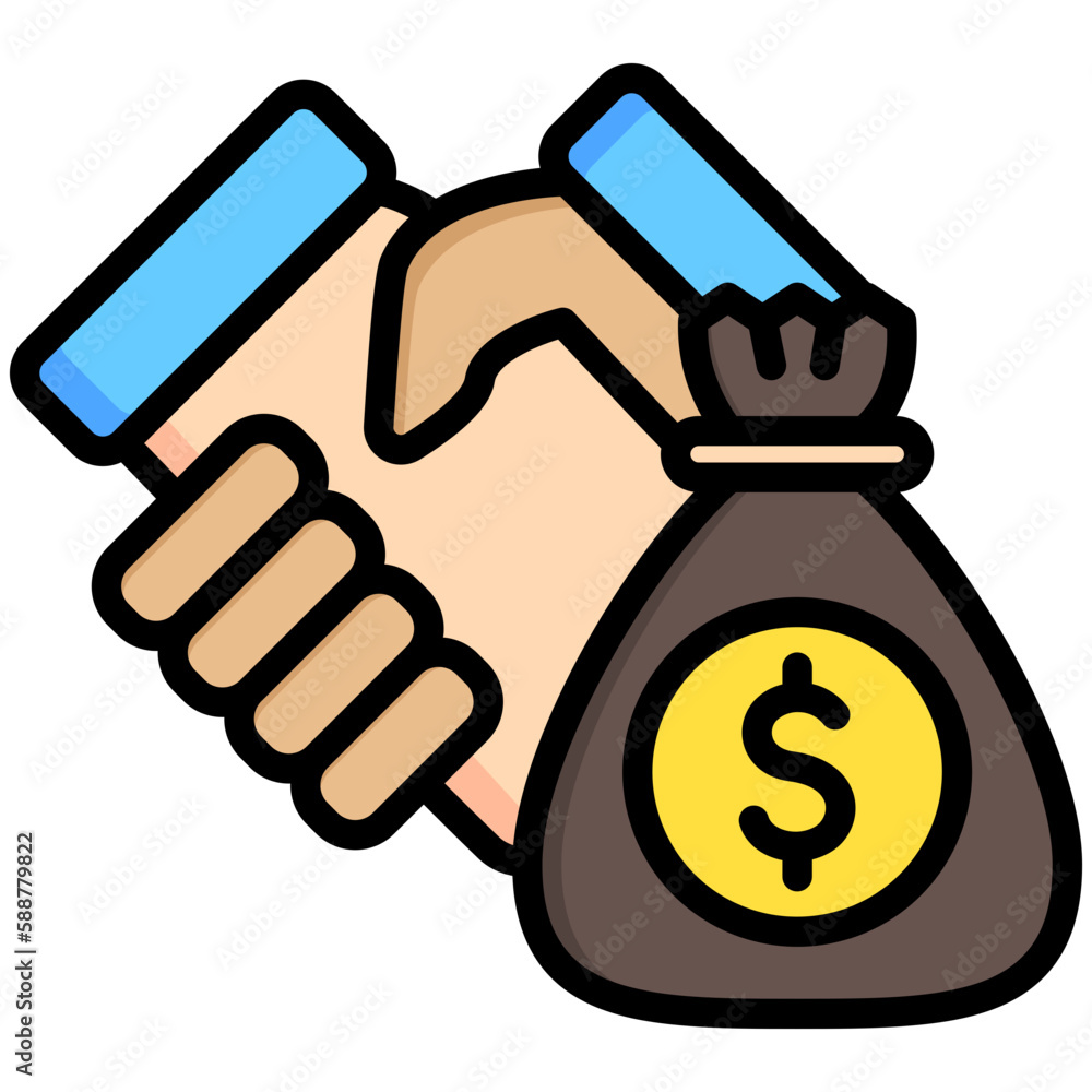 business agreement deal finance icon.
