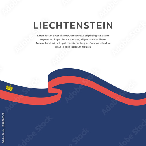 Illustration of liechtenstein flag Template