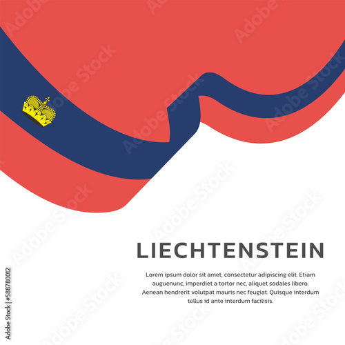 Illustration of liechtenstein flag Template